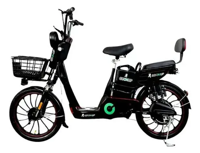 Bicicleta Elétrica Goon.UP Scooter 48V preta / verde Velocidade 32kmh Suporta 150kg