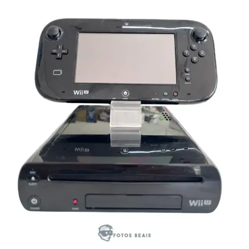 CONSOLE NINTENDO WII U PRETO 32GB + 64GB DESBLOQUEADO (2 JOGOS) SEMINOVO - WII U