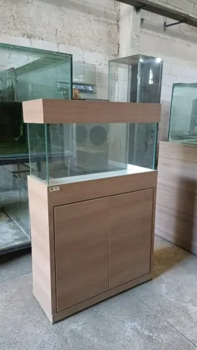 aquário 80x40x40 com móvel de mdf ultra naval