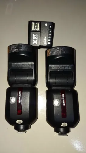 Rádio e Flashes Godox pra Canon