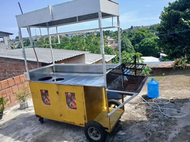 Carrinho para venda churrasco, salgado/ Pastel