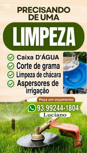 Limp. Terrenos/caixa d'água e manutenção de irrigação/ juruti- pará