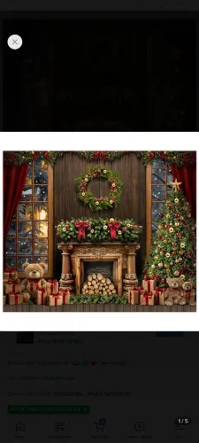 Fundo fotográfico Natal gigante