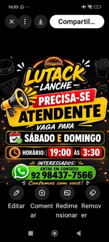 Vaga atendente