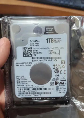 HD NOVO Interno Notebook Western Digital WD<br>Black WD10SPSX 1TB