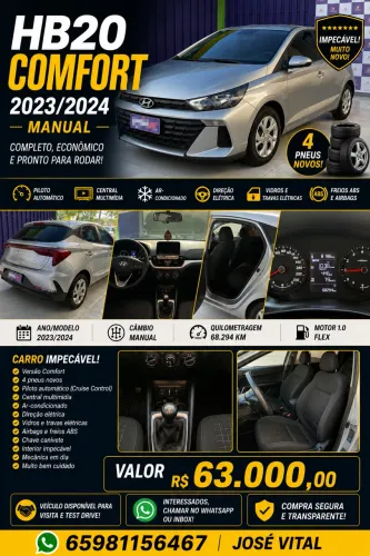 Hyundai HB20 Comfort 1.0 Flex 12V Mec. 2024
