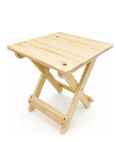 Mesa Infantil Dobrável Madeira Pinus 40x40 Para Atividades Escolares