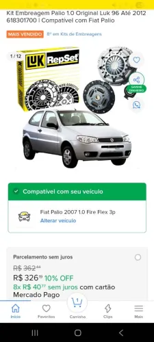 Embreagem palio nova