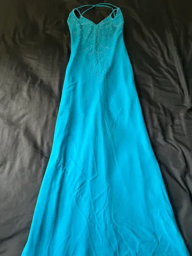 Vestido de festa longo azul