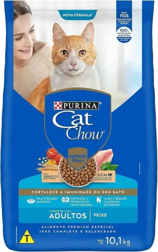 A Cat Chow (da Purina) é uma ração de excelente custo-benefício na categoria Premium