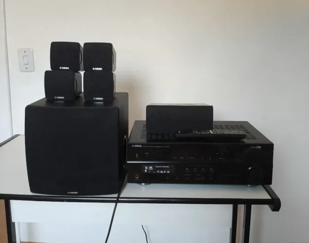 Home Theater Yamaha RX-V367 Completo - Som de Cinema