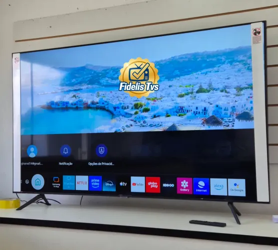 SAMSUNG TV 55 POLEGADAS COMPLETA SMART WIFI 4K UHD TYZEN COM TELA NO PLÁSTICO 