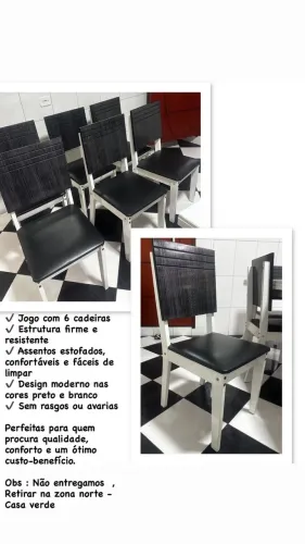 Jogo de 6 cadeiras