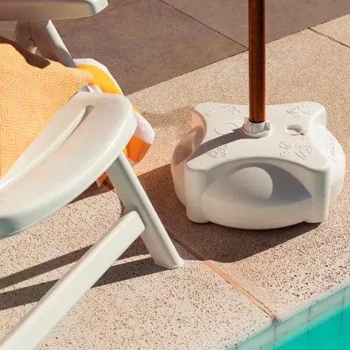 Base para Guarda-Sol Plástico Tramontina Branco Semi novo