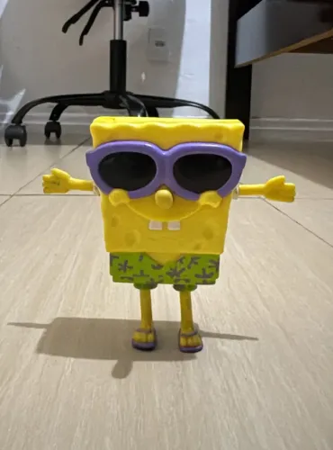 Boneco do Bob Esponja Com foto Holográfica Mcdonald's