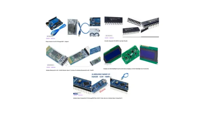 kit eletrônico - 5 por 1 - arduino R3 original, arduino nano, pic16f , display 20+4, bluet