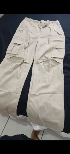 Calça cargo tecido