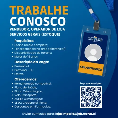 Trabalhe Conosco - Petrolina