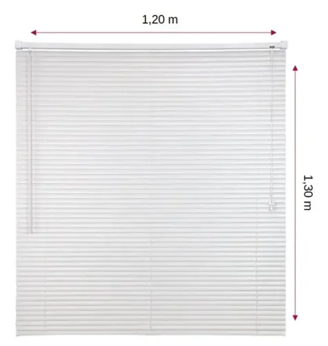 Persiana branca Horizontal Pvc 120×130<br>4.8