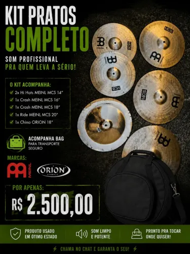 Kit de pratos de bateria
