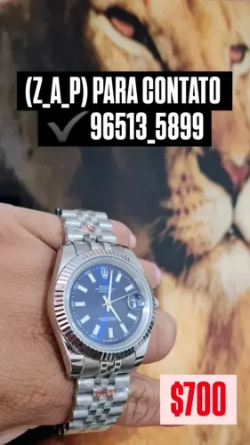 Relógio ROLEX DATEJUST AUTOMÁTICO MOSTRADOR AZUL JUBILEU