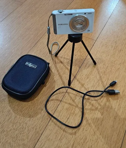 Câmera Digital Vintage Samsung PL20 (S777) Prata - Kit Completo