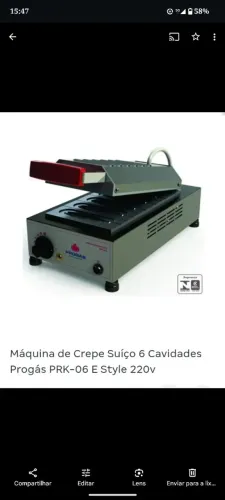 Crepeira profissional 6 cavidades
