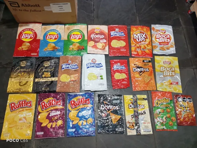Embalagens salgadinhos lays, ruffles e correlatos elma chips extrangeiras Ilhas Canarias