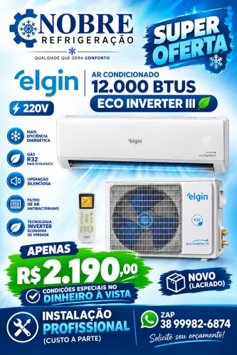 Ar condicionado ELGIN ECO INVERTER 2 12mil btus novo lacrado