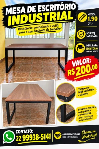 Mesa de escritório industrial