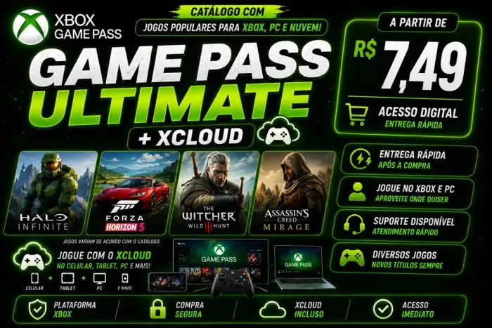 XBOX GAME PASS ULTIMATE + XCLOUD ? ENTREGA IMEDIATA