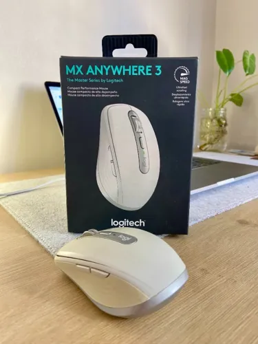 Mouse sem fio Logitech MX Anywhere 3S - Cinza Claro