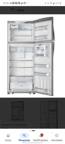 Geladeira continental inox