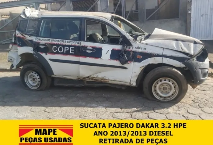Sucata Pajero Dakar3.2 HPE Diesel ano 2013 para retirada de peças