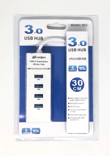 Hub Usb 3.0 4 Portas Entradas Extensor Slim Hi Speed Novo na Caixa