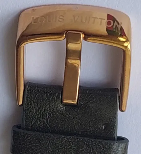 PULSEIRA DE COURO ORIGINAL DO RELÓGIO LOUIS VUITTON - COMPLETA.