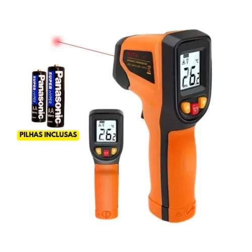 Medidor Temperatura Termômetro Digital Industrial Infravermelho NJTY T600A Pilhas Inclusas