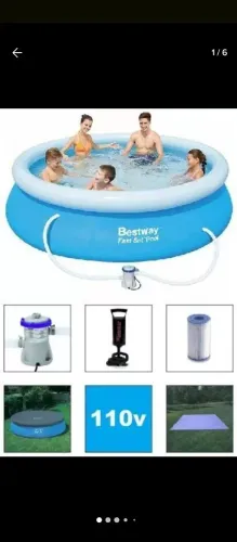 Piscina Inflável Bestway Fast Set 1.83m + Bomba + Filtro