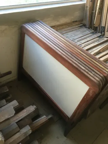Cama madeira maçica peroba do campo anos 70