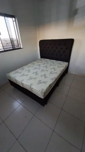 Cama acoplada 7 cm de espuma com cabeceira  casal