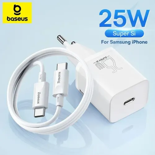 Carregador Turbo Baseus de 25W Android e iPhone 15