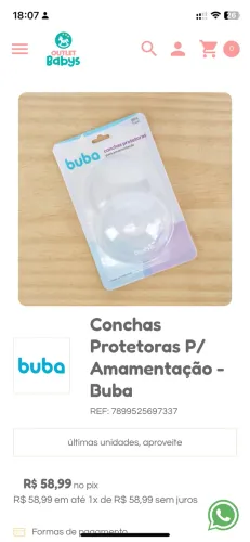 Conchas Protetoras P/ Amamentação - Buba