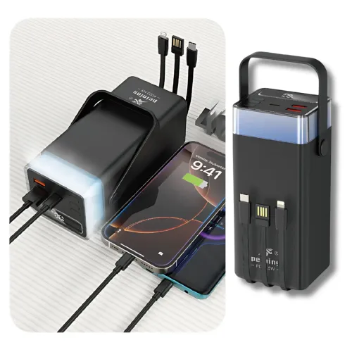 Power Bank 40.000 mah com Lanterna RRG Embutida de Carregamento Rápido Peining WUP-821 