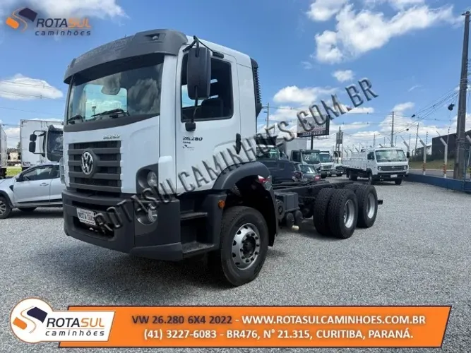 VW 26.280 2022 TRAÇADO 6X4 CHASSIS 5,00M