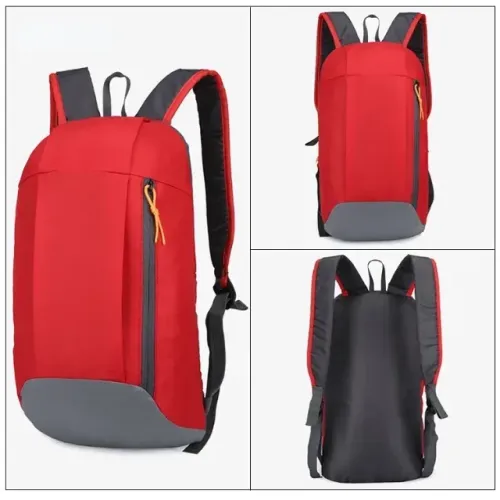 Mochila Compacta Esportiva Impermeável Cor Vermelha 10L