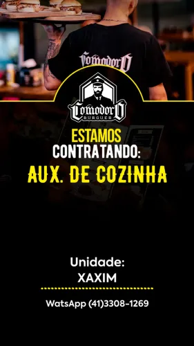 EMPREGO - VAGA DE AUXILIAR DE COZINHA NO XAXIM