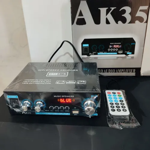 Amplificador Ak35 bluetooth FM USB mp3 Aux Controle remoto