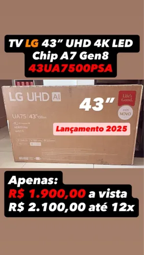 TV LG 43" UHD 4K LED Chip A7 Gen8
