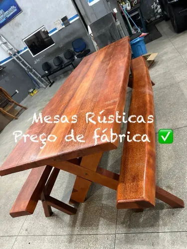 MESA BOA RÚSTICA MACIÇA TOP