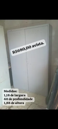 Armário de Ferro Grande com chave